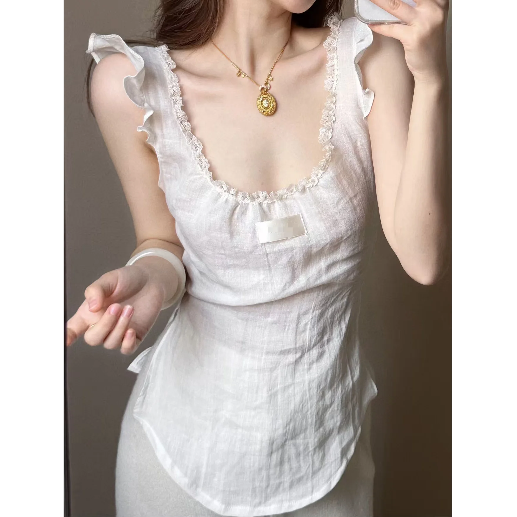 Summer 2026 Korean Style Sweet Girl Pure Desire Lace Trim Sexy U-Neck Strap Vest Top Women's Fashion Set Long Sleeve Moisture...
Summer 2026 Korean Style Sweet Girl Pure Desire Lace Trim Sexy U-Neck Strap Vest Top Women's Fashion Set Long Sleeve Moisture...