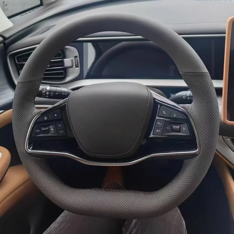 Hand-Sewn Microfiber Leather Car Steering Wheel Cover For Tengshi D9 N8 N7 Car Interior Accessories
Hand-Sewn Microfiber Leather Car Steering Wheel Cover For Tengshi D9 N8 N7 Car Interior Accessories