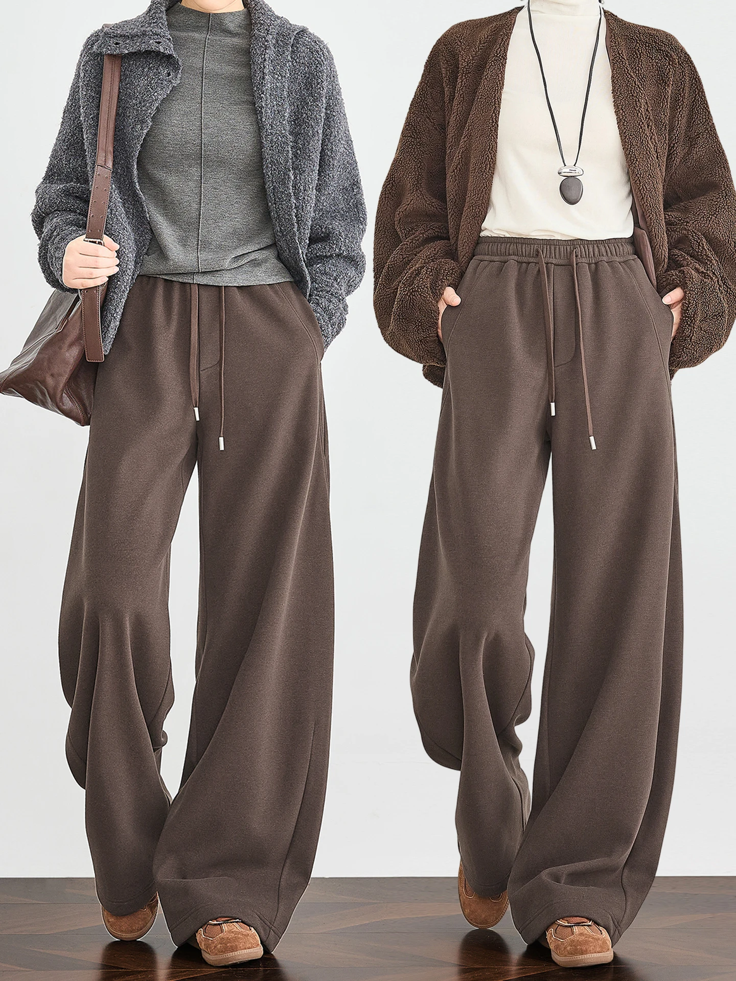 TUMPUS nt Brown Fce Lined Thiened Sports Pants Elastic Waist Extended Loose Sweatpants Banana Pants
TUMPUS nt Brown Fce Lined Thiened Sports Pants Elastic Waist Extended Loose Sweatpants Banana Pants