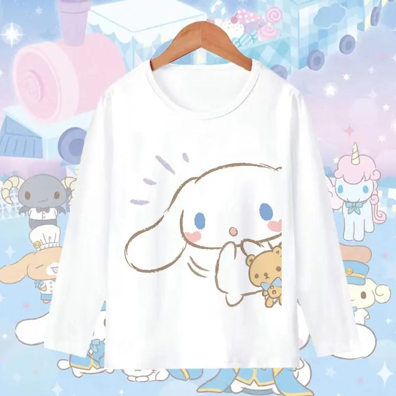 Sanrio Anime Cinnamoroll Kawaii Long Sleeve Loose T-Shirt Cute Cartoon Sun Protection Parent-Child Clothes Toys for Girls
Sanrio Anime Cinnamoroll Kawaii Long Sleeve Loose T-Shirt Cute Cartoon Sun Protection Parent-Child Clothes Toys for Girls