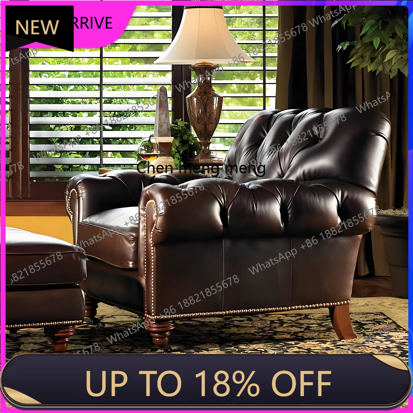 C88 Leather sofa living room single, oil wax leather buckle sofa
C88 Leather sofa living room single, oil wax leather buckle sofa