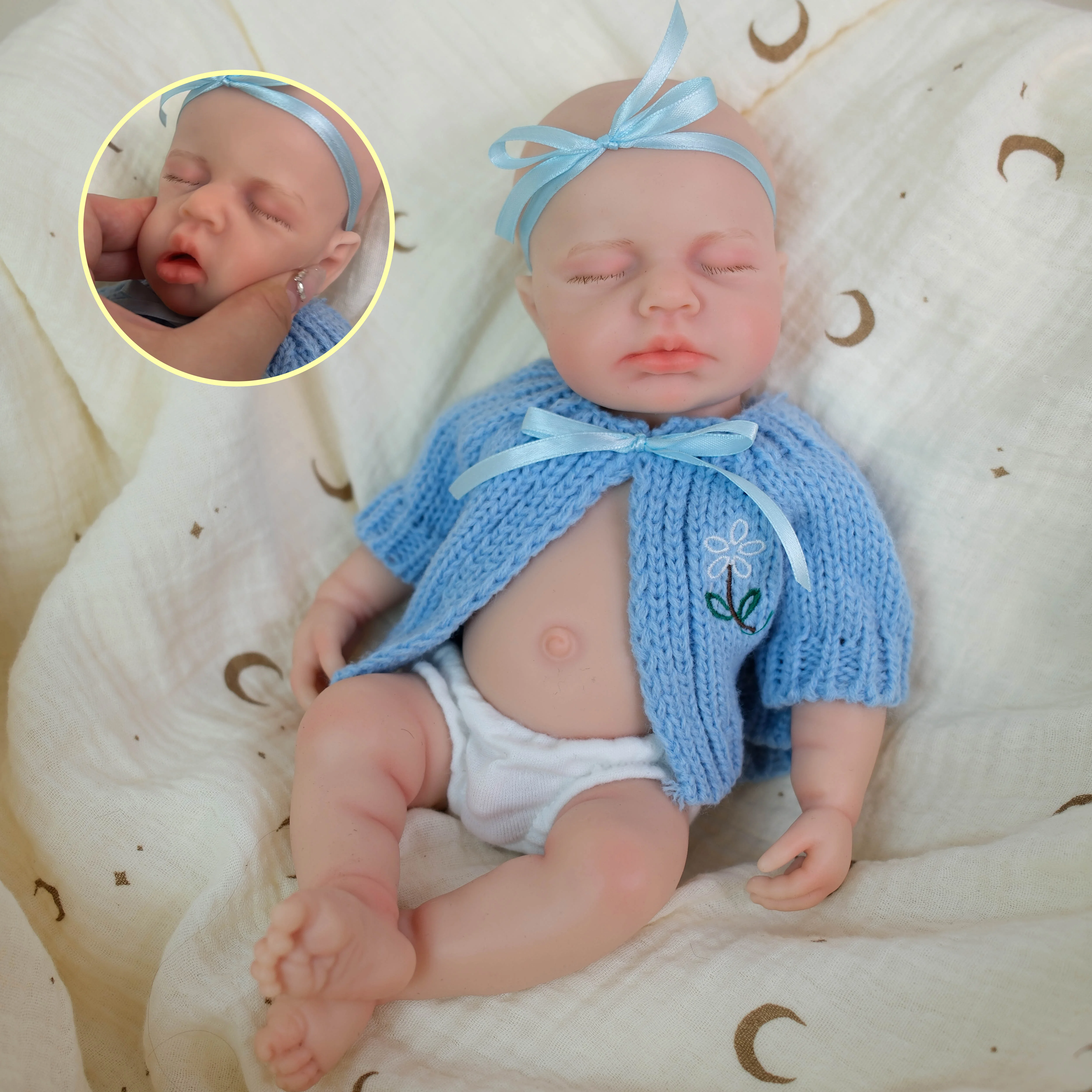 12inch Loulou Mouth Can Open Super Lifelike Mini Cute Soft Solid Platinum silicone Flexible Elastic Reborn Baby Doll
12inch Loulou Mouth Can Open Super Lifelike Mini Cute Soft Solid Platinum silicone Flexible Elastic Reborn Baby Doll