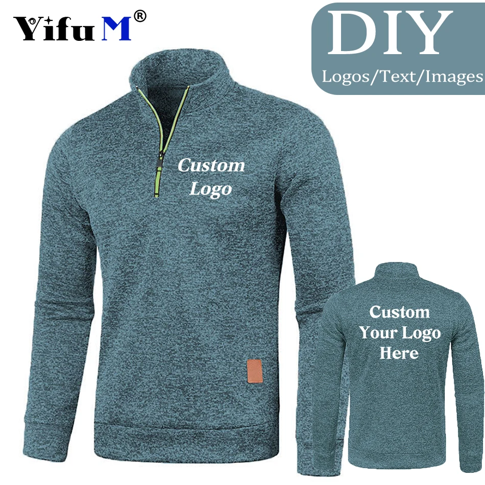 Custom Your Logo Men's Sweatshirts Half Zipper Pullover Male Long Sleeve Fleece Sweater Stand Collar Snowflakes Hoodies Men DIY
Custom Your Logo Men's Sweatshirts Half Zipper Pullover Male Long Sleeve Fleece Sweater Stand Collar Snowflakes Hoodies Men DIY