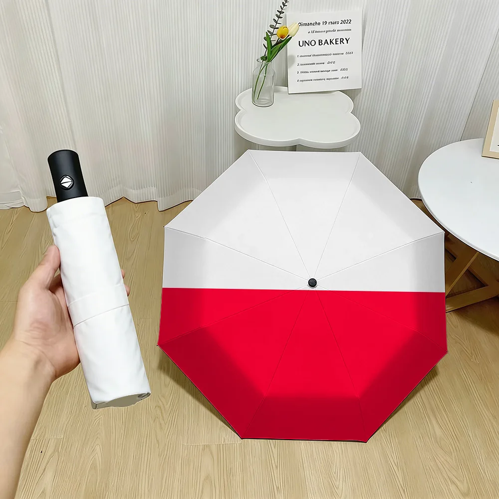 Poland National Flag White Red Horizontal Stripes Print Auto Folding Umbrella Waterproof Windproof Compact Travel Umbrella
Poland National Flag White Red Horizontal Stripes Print Auto Folding Umbrella Waterproof Windproof Compact Travel Umbrella