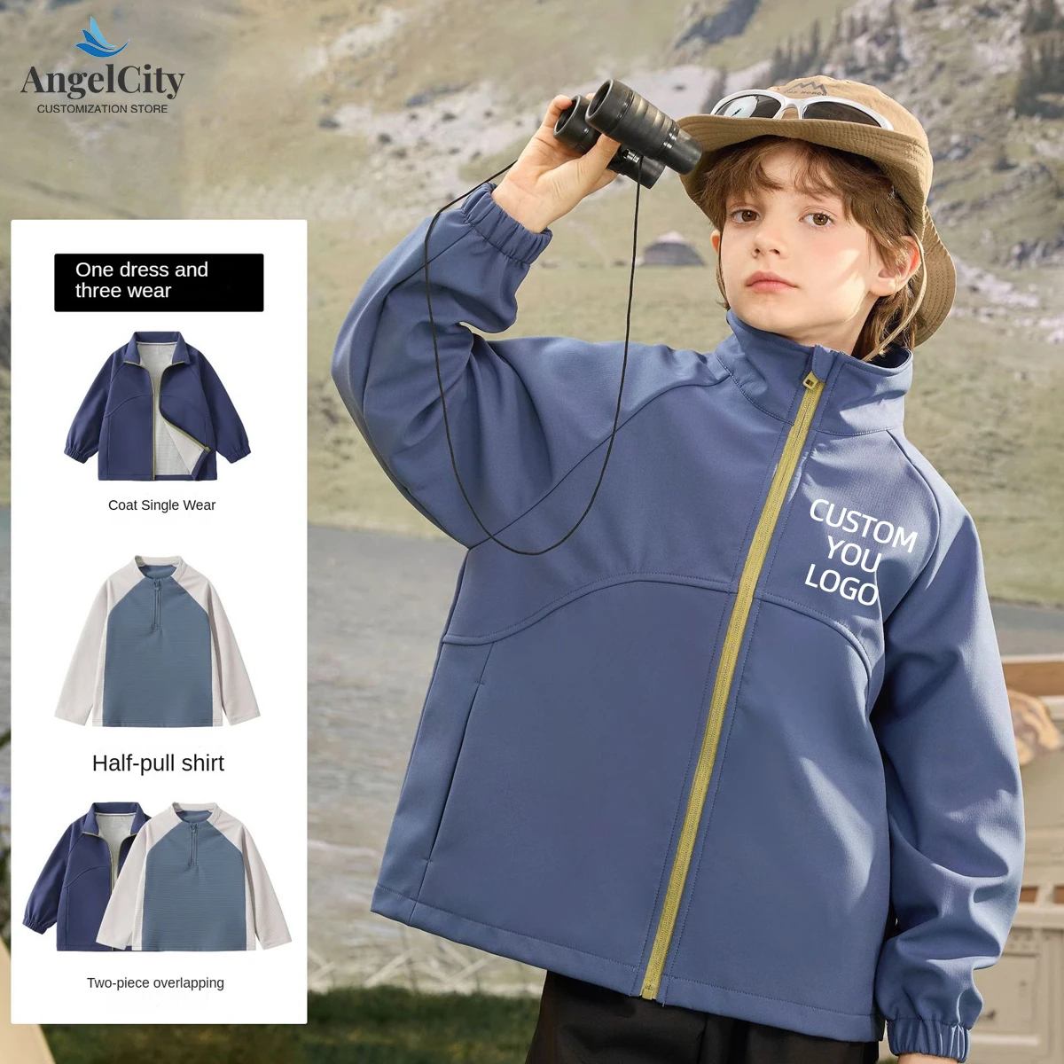 Custom Children's Assault Suit With Logo Autumn Winter Korean Version Fleece Warm Sweater Three In One Sports Set DIY Wholesale
Custom Children's Assault Suit With Logo Autumn Winter Korean Version Fleece Warm Sweater Three In One Sports Set DIY Wholesale