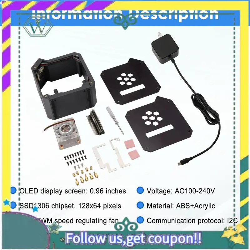 NEW Mini Tower Fan With Case Kit With Ice Tower 0.96 Screen Dispaly Power Supply For Raspberry Pi5
NEW Mini Tower Fan With Case Kit With Ice Tower 0.96 Screen Dispaly Power Supply For Raspberry Pi5