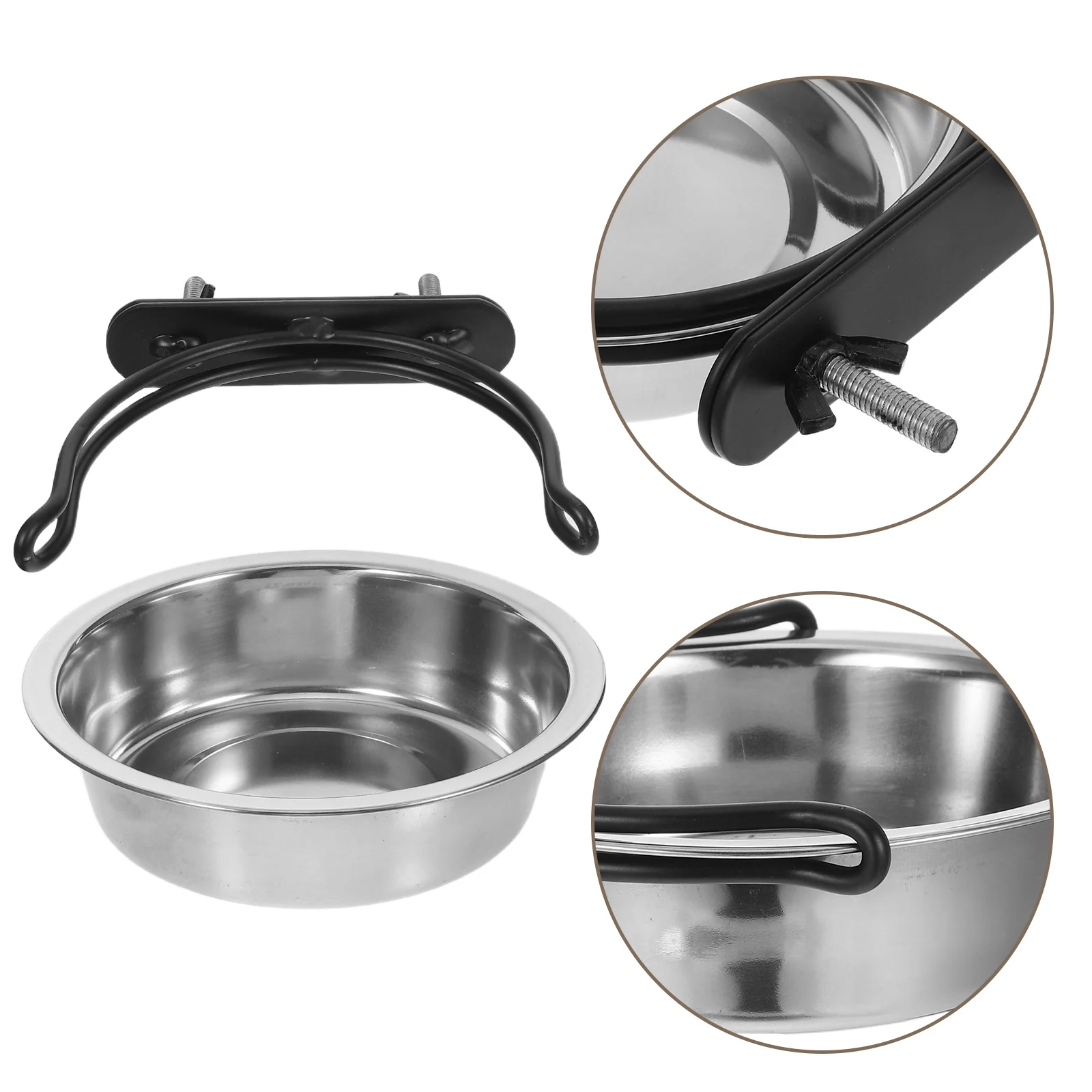 Stainless Steel With Clip Detachable Metal Kitchen Mixing Serving Salad Soup Fruit Prep Iron Clip Wall Hanging Dog Food
Stainless Steel With Clip Detachable Metal Kitchen Mixing Serving Salad Soup Fruit Prep Iron Clip Wall Hanging Dog Food