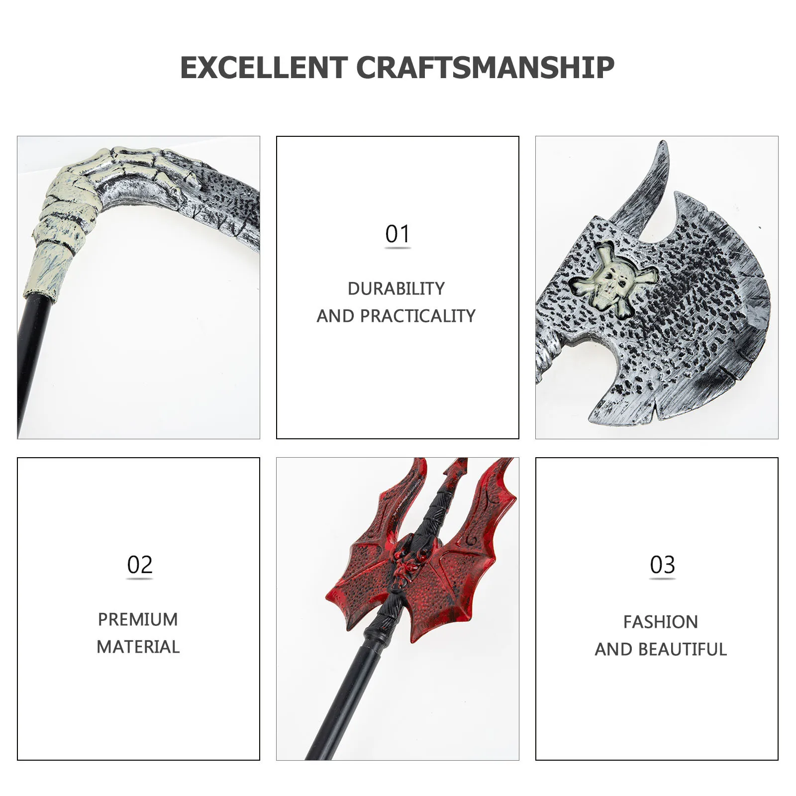 3Pcs Halloween Simulated Props Lightweight Plastic Stage Performance Party Decor Kids Role Costume
3Pcs Halloween Simulated Props Lightweight Plastic Stage Performance Party Decor Kids Role Costume