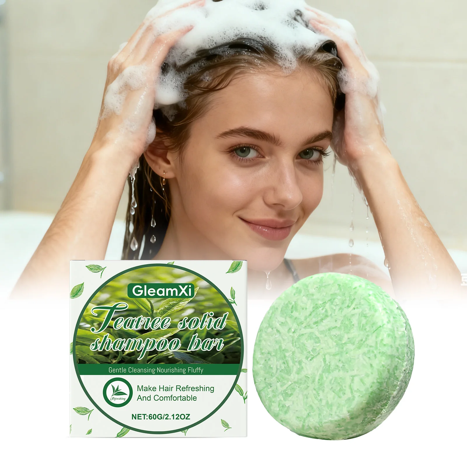 Tea Tree Oil Shampoo Soap Deep Cleaning Refreshing Oil Control Remove Dandruff Repair Damaged Hair Nourish Hair Growth Shampoo
Tea Tree Oil Shampoo Soap Deep Cleaning Refreshing Oil Control Remove Dandruff Repair Damaged Hair Nourish Hair Growth Shampoo