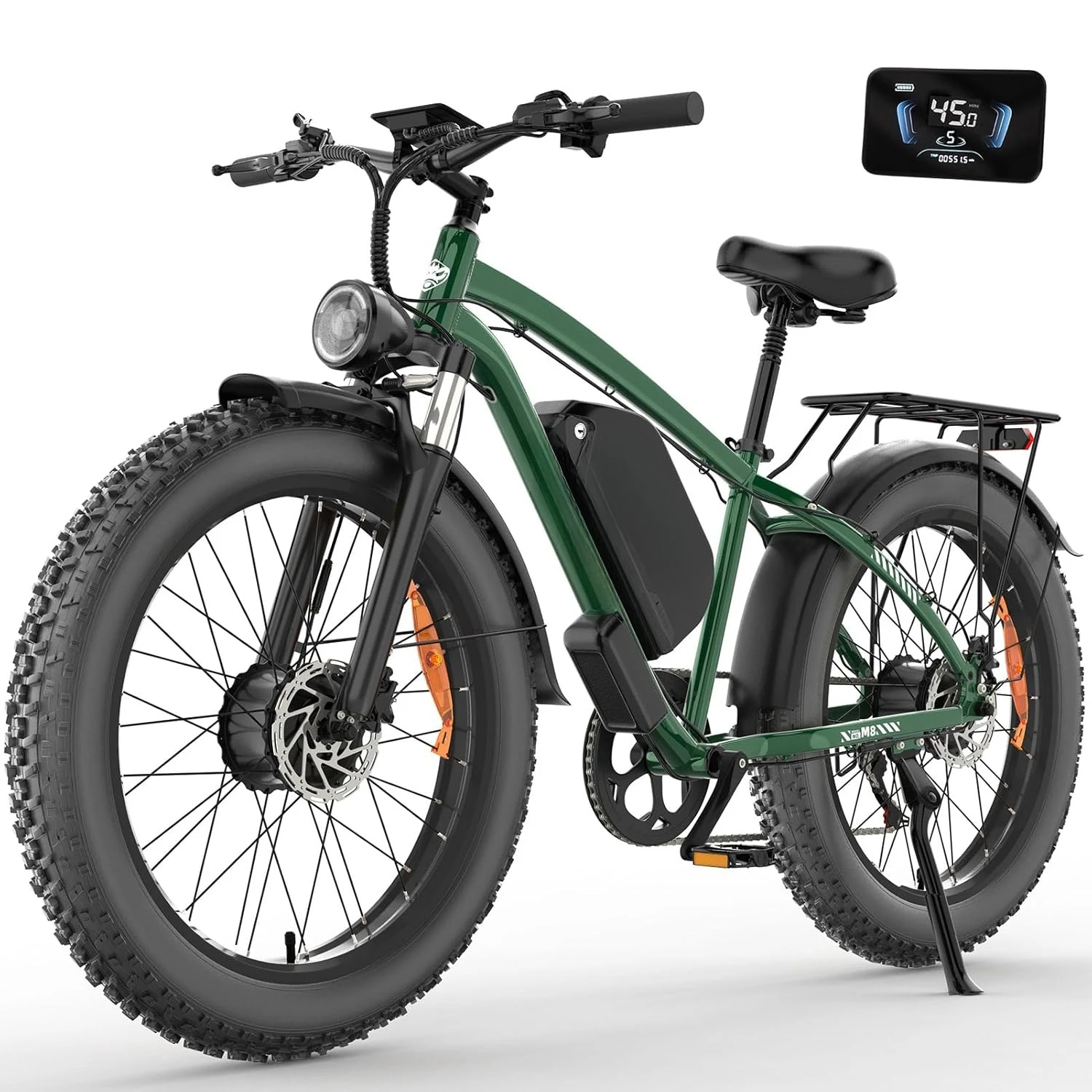 Электровелосипед для взрослых с двумя моторами, пиковая мощность 5000 Вт, аккумулятор 1300 Вт·ч, скорость до 45 миль/ч, запас хода до 100 миль, колеса 26" x 4.0 Fat, индивидуальная сборка
Электровелосипед для взрослых с двумя моторами, пиковая мощность 5000 Вт, аккумулятор 1300 Вт·ч, скорость до 45 миль/ч, запас хода до 100 миль, колеса 26" x 4.0 Fat, индивидуальная сборка