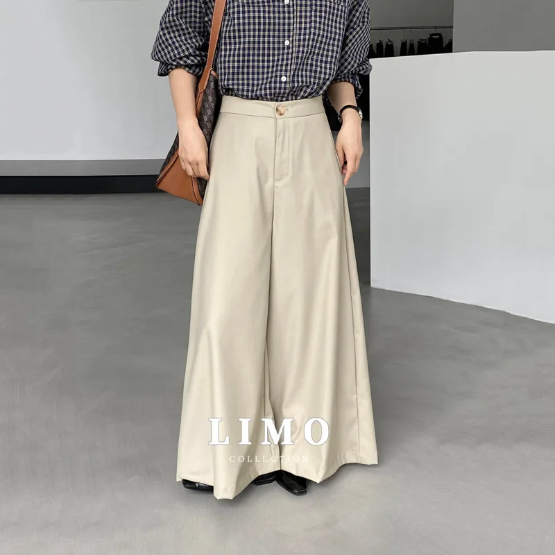 LIMO 2025/Осенне-зимние женские широкие брюки высокого качества из хлопка и полиэстера, повседневные брюки-палаццо для работы, офиса, повседневного использования
LIMO 2025/Осенне-зимние женские широкие брюки высокого качества из хлопка и полиэстера, повседневные брюки-палаццо для работы, офиса, повседневного использования