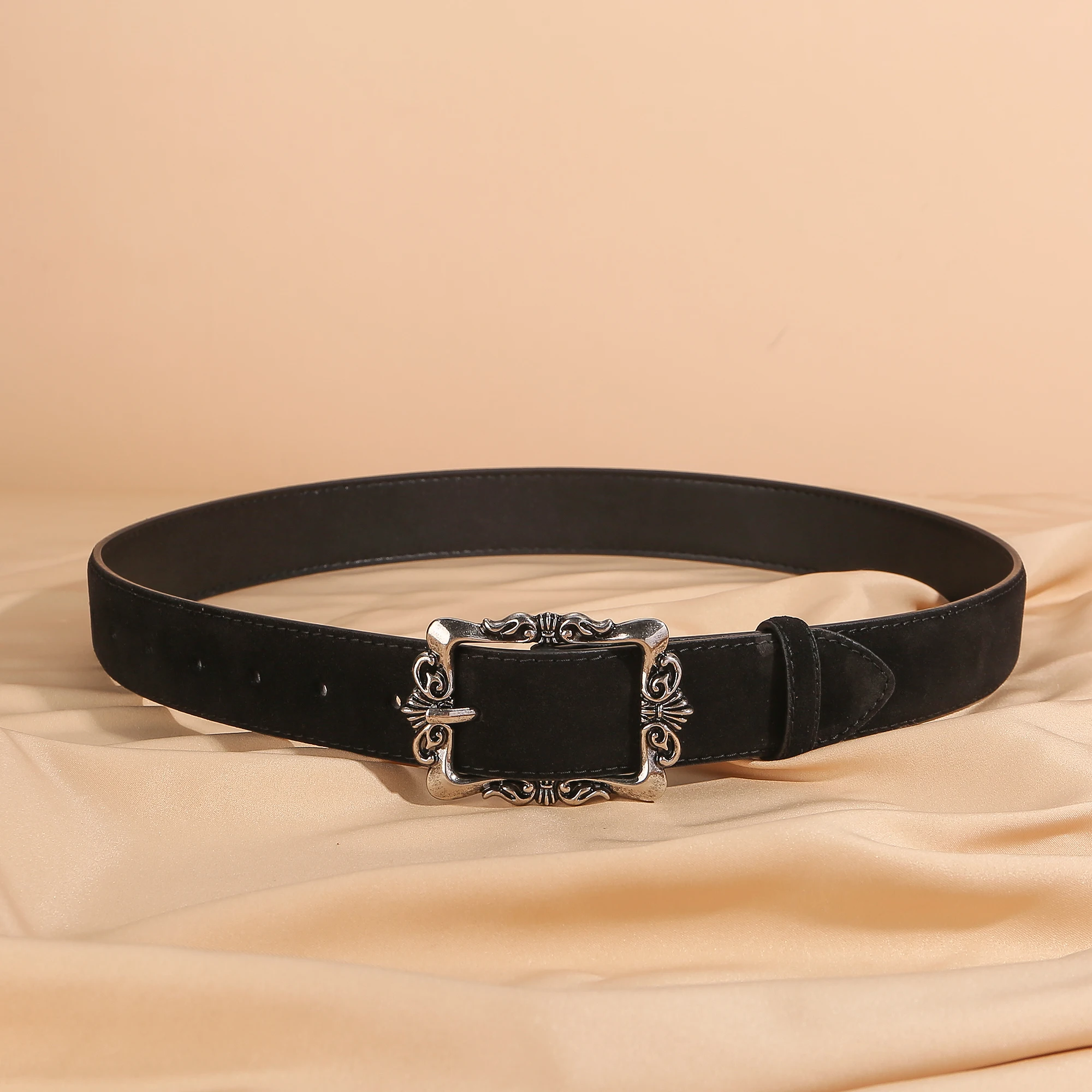 Luxury Suede Cowhide Leather Belt for Women Casual Fashion Belts with Silvery Buckle 3.3cm Wide Waistband for Dresses Jeans
Luxury Suede Cowhide Leather Belt for Women Casual Fashion Belts with Silvery Buckle 3.3cm Wide Waistband for Dresses Jeans