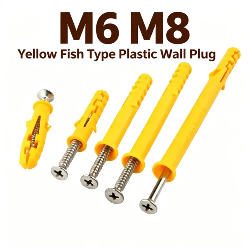 Drywall Anchors Screws Kit 100 Sets M6 M8 Zinc Plated Self Drilling Screws Plastic Wall Plugs For Hollow Plasterboard Mounting
Drywall Anchors Screws Kit 100 Sets M6 M8 Zinc Plated Self Drilling Screws Plastic Wall Plugs For Hollow Plasterboard Mounting