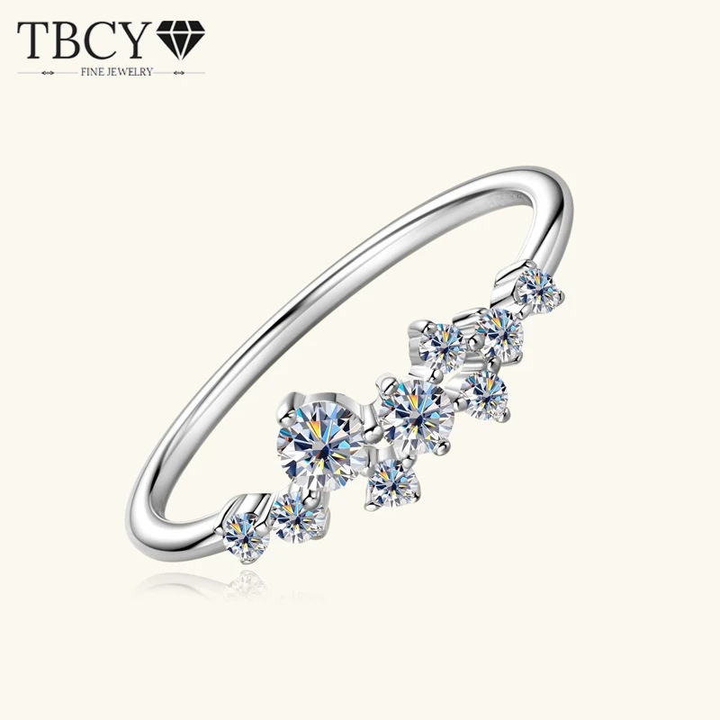 TBCYD 0.3ct Sparking Moissanite Diamond Ring 925 Sterling Silver Rings for Women With Certificate Fine Wedding Jewelry Gift
TBCYD 0.3ct Sparking Moissanite Diamond Ring 925 Sterling Silver Rings for Women With Certificate Fine Wedding Jewelry Gift