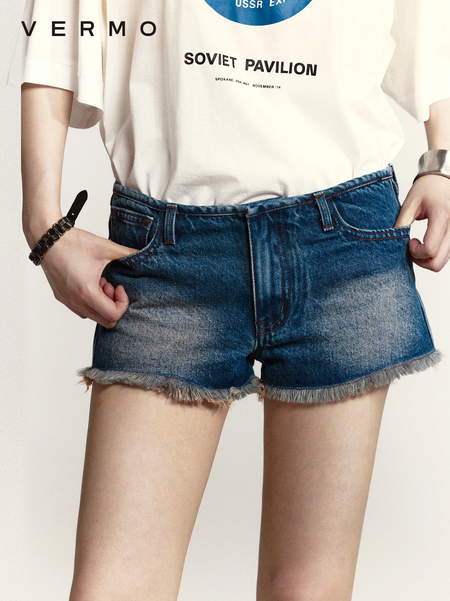 Retro Washed Low Waist No Waist Head Denim Super Shorts Verma Break And Reconstruct Weathered Blue Summer Women's Shorts
Retro Washed Low Waist No Waist Head Denim Super Shorts Verma Break And Reconstruct Weathered Blue Summer Women's Shorts