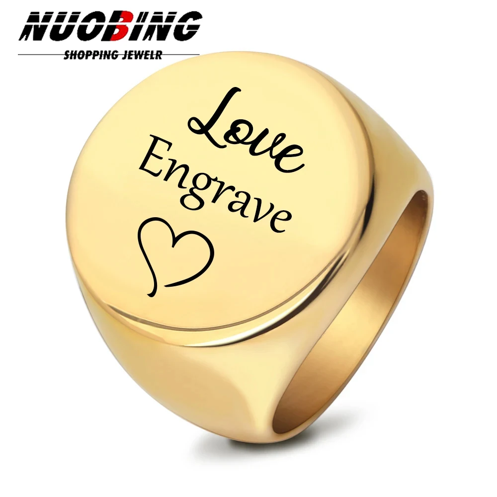 Customized Signet Ring Engrave Name Logo Photo Copule Jewelry Stainless Steel Round Mens For Family Wedding Personalized Gifts
Customized Signet Ring Engrave Name Logo Photo Copule Jewelry Stainless Steel Round Mens For Family Wedding Personalized Gifts