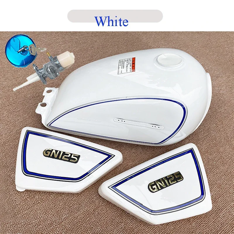 Motorcycle Fuel Tank Set for Haojue Suzuki Lifan GN125 HJ125-8 Red/Blue/Black/White Petro Oil Metal Box With Side Panels/Switch
Motorcycle Fuel Tank Set for Haojue Suzuki Lifan GN125 HJ125-8 Red/Blue/Black/White Petro Oil Metal Box With Side Panels/Switch