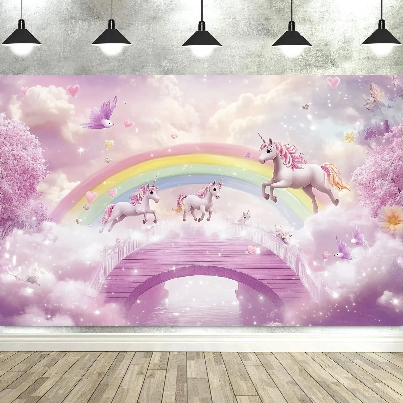Unicorn Decoration Background Baby Shower Photography Background Rainbow Bridge Cartoon Birthday Party Banner Photo Booth Props
Unicorn Decoration Background Baby Shower Photography Background Rainbow Bridge Cartoon Birthday Party Banner Photo Booth Props