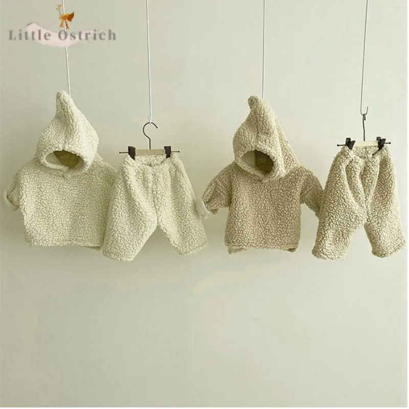 Newborn Baby Boy Girl Lamb Wool Fleece Inside Hooded Coat+pants Set Infant Long Sleeve Solid Warm Thick Suit Winter Clothes 0-2Y
Newborn Baby Boy Girl Lamb Wool Fleece Inside Hooded Coat+pants Set Infant Long Sleeve Solid Warm Thick Suit Winter Clothes 0-2Y