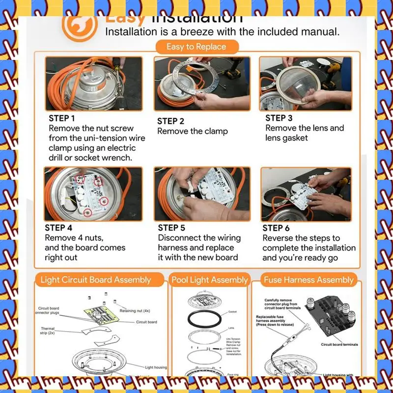 A79I 619818Z LED Light Engine Board Replacement Kit For Pentair Intellibrite 5G Color LED Pool Lights 2Nd Generation 2010-
A79I 619818Z LED Light Engine Board Replacement Kit For Pentair Intellibrite 5G Color LED Pool Lights 2Nd Generation 2010-