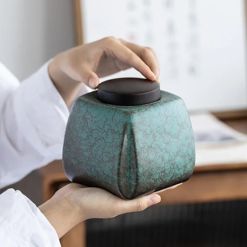 Ceramic Tea Jar Wooden Lid Sealed Kiln Storage Bottle Decor
Ceramic Tea Jar Wooden Lid Sealed Kiln Storage Bottle Decor