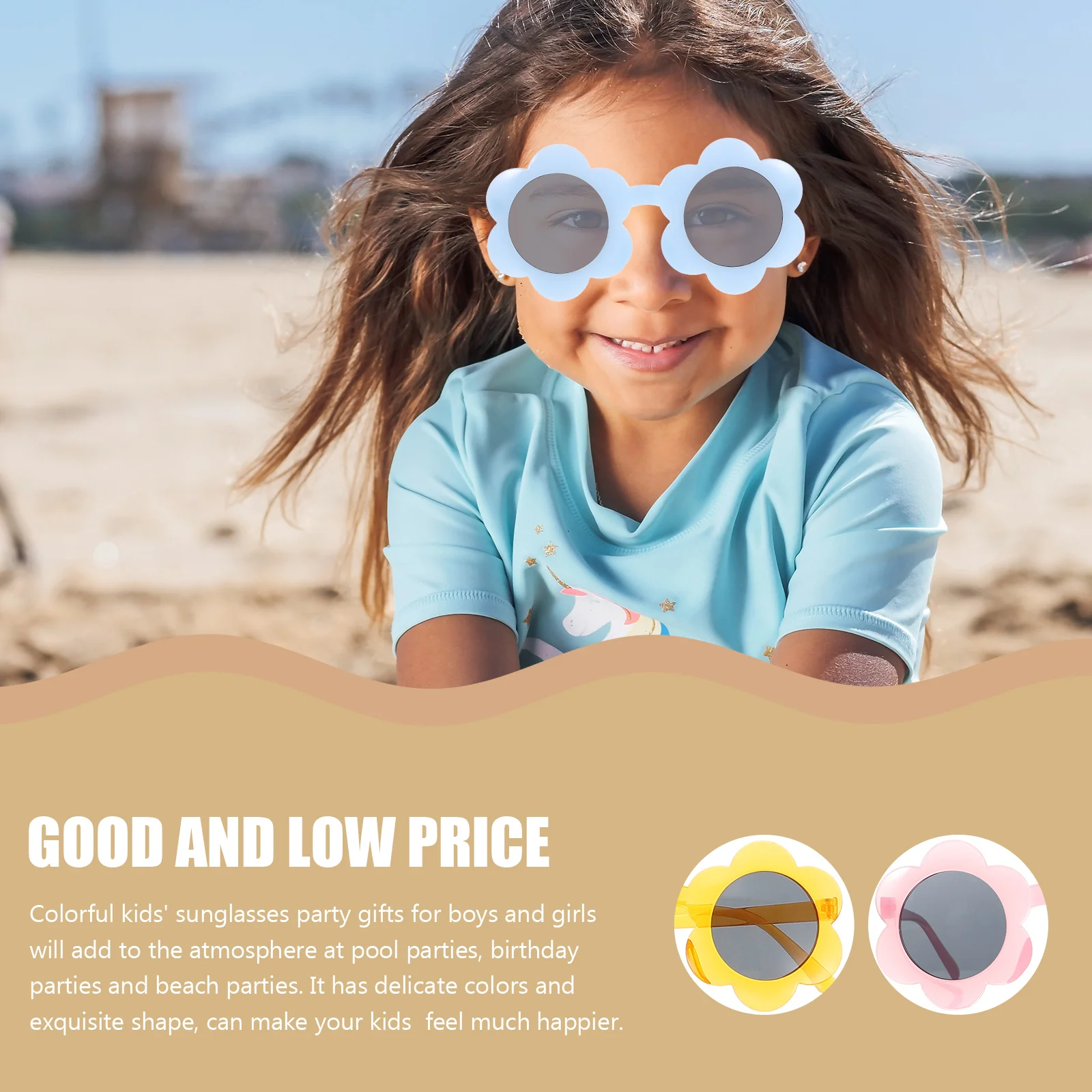 6Pcs Lovely Flower Sunglasses Adorable Kids Sports Party Accessories Creative Photo Props Birthday Festive Family Occasions
6Pcs Lovely Flower Sunglasses Adorable Kids Sports Party Accessories Creative Photo Props Birthday Festive Family Occasions