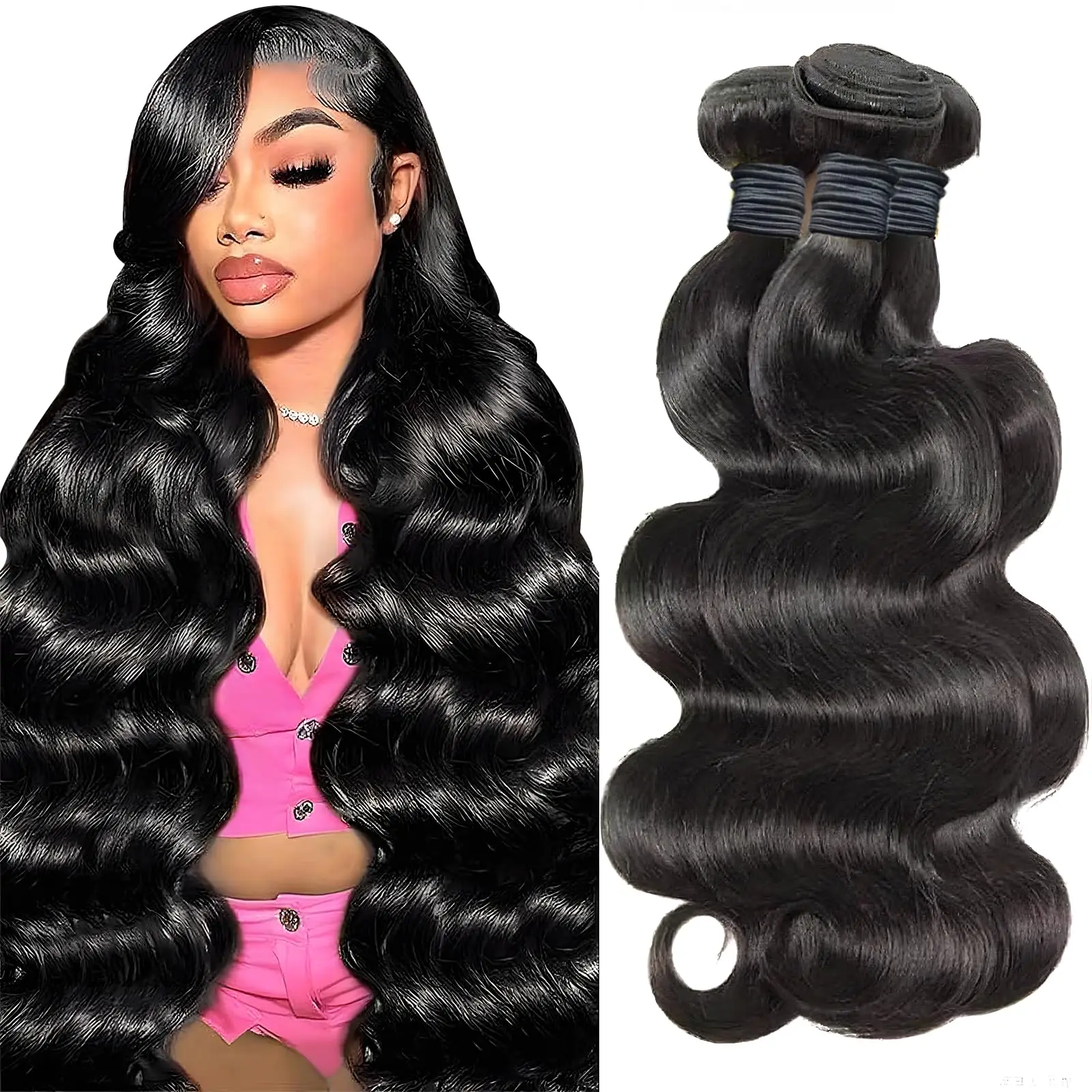 Body wave Bundles Human Hair Unprocessed Virgin Human Hair 1/3/4 pc No Shedding Easy To Install Natural Black For women
Body wave Bundles Human Hair Unprocessed Virgin Human Hair 1/3/4 pc No Shedding Easy To Install Natural Black For women