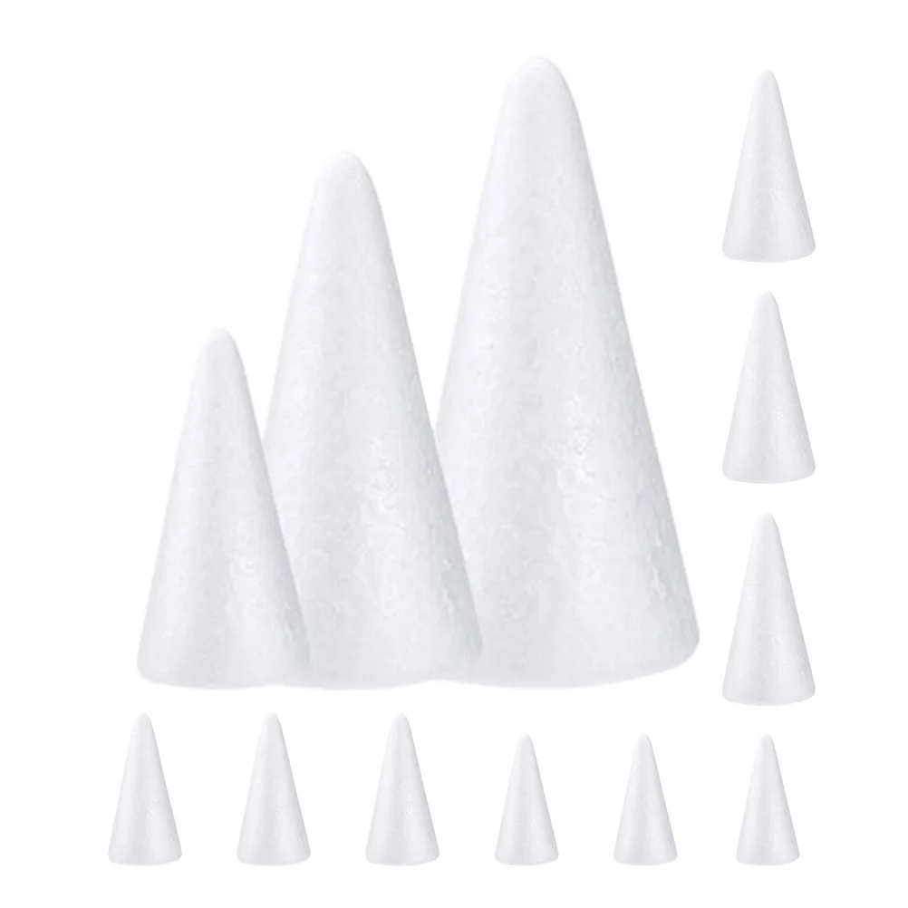 12Pcs Foam Cone Shapes White Craft Base for DIY Art Projects Holiday Decorations Christmas Table Centerpiece Party
12Pcs Foam Cone Shapes White Craft Base for DIY Art Projects Holiday Decorations Christmas Table Centerpiece Party