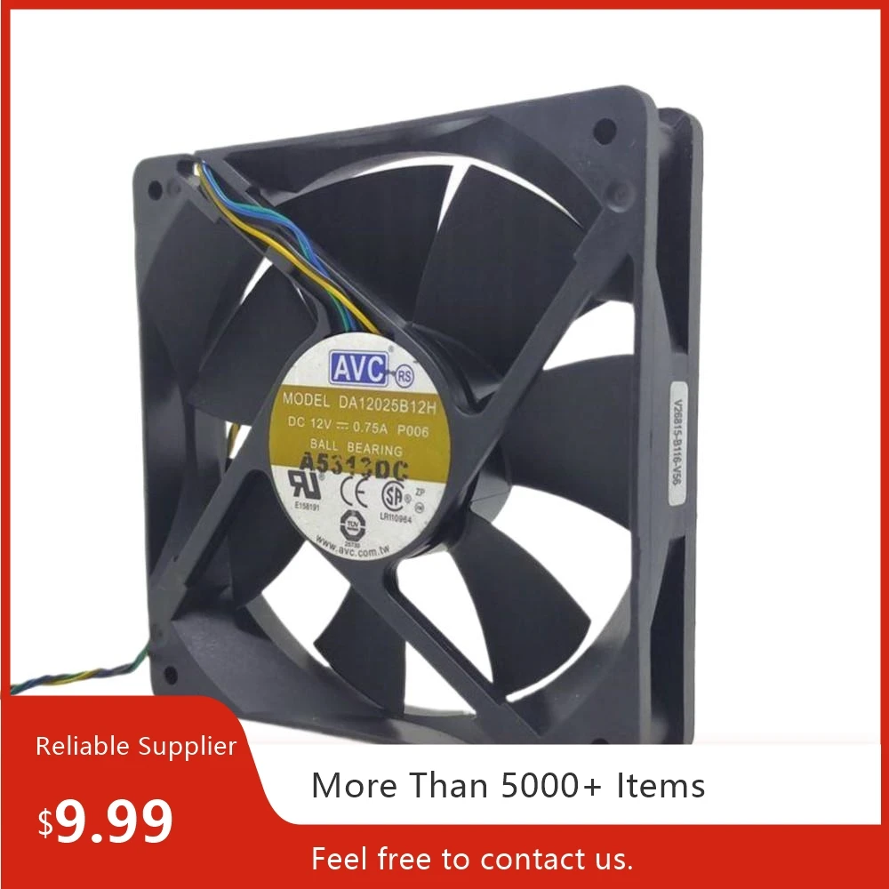 12025 12V 4-Wire PWM High-Speed Cooling Fan DA12025B12H 120mm 3000RPM for CPU, Chassis, Server, Power Supply
12025 12V 4-Wire PWM High-Speed Cooling Fan DA12025B12H 120mm 3000RPM for CPU, Chassis, Server, Power Supply