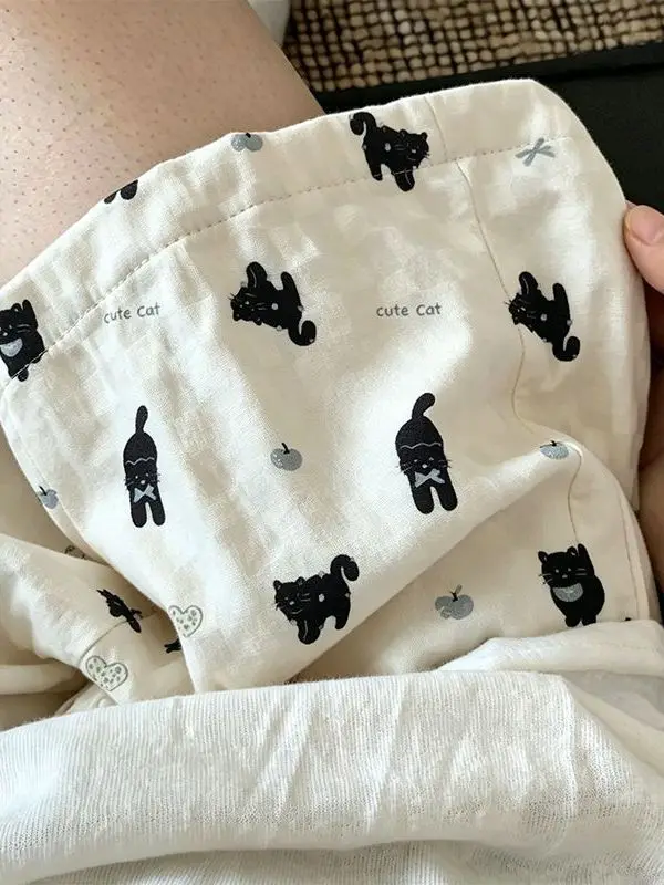 Summer Thin Casual Cartoon Girl Print Loose Sleep Pants Women's Short Home Pants Walking Outdoors Cute Style High Waist Wide Leg
Summer Thin Casual Cartoon Girl Print Loose Sleep Pants Women's Short Home Pants Walking Outdoors Cute Style High Waist Wide Leg
