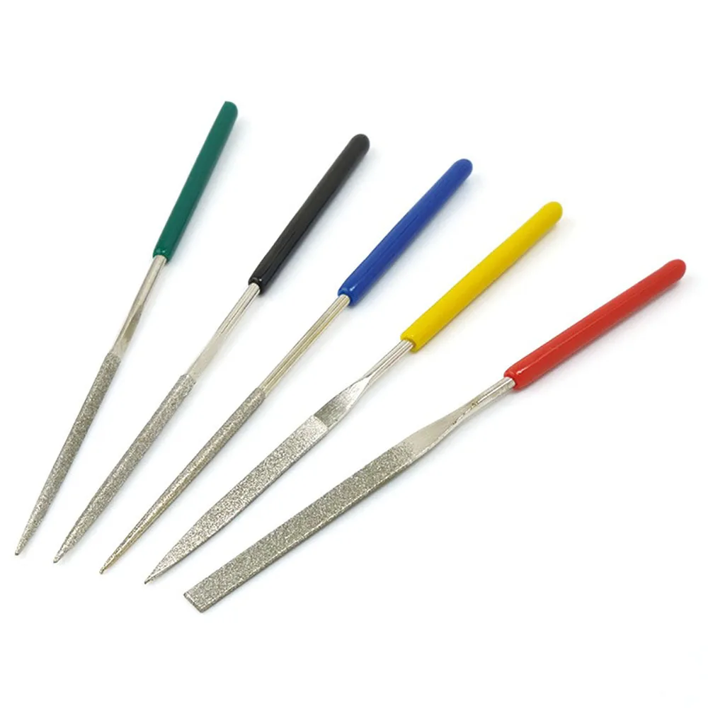 EIGER TOOL TLD-5 5Pcs Micro-Shaper Diamond Needle File Set 240 Grit 100mm 5 Shapes for Jewelry Watch Ring Precision Crafting
EIGER TOOL TLD-5 5Pcs Micro-Shaper Diamond Needle File Set 240 Grit 100mm 5 Shapes for Jewelry Watch Ring Precision Crafting