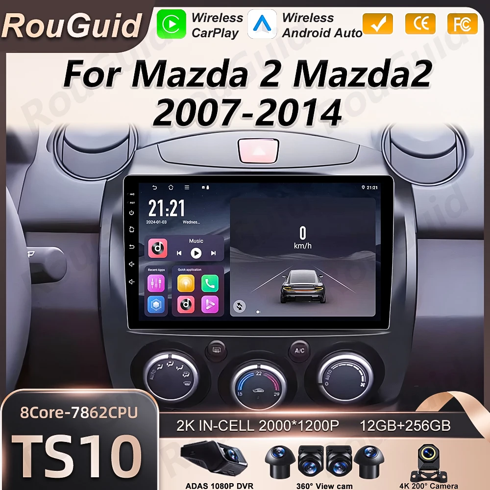 Android16 Auto Car Radio For Mazda 2 Mazda2 2007 2008 2009 2010 2011 2012 2013 2014 Carplay Navigation Video Multimedia Player
Android16 Auto Car Radio For Mazda 2 Mazda2 2007 2008 2009 2010 2011 2012 2013 2014 Carplay Navigation Video Multimedia Player