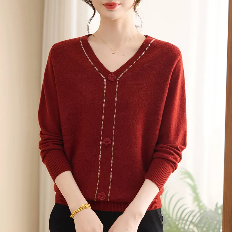 Fashion New V Neck Long Sleeve Sweaters & Jumpers Spring Autumn Women's Clothing Knitting Pullover Tops Pull Femme Hot Sweaters
Fashion New V Neck Long Sleeve Sweaters & Jumpers Spring Autumn Women's Clothing Knitting Pullover Tops Pull Femme Hot Sweaters