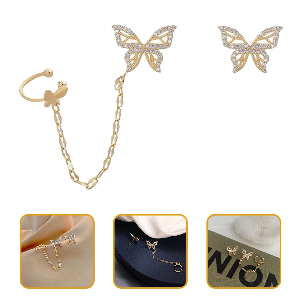 Asymmetric Butterfly Ear Bone Clip Tassel Earrings Trendy for Women Small Cuffs Asymmetrical Miss
Asymmetric Butterfly Ear Bone Clip Tassel Earrings Trendy for Women Small Cuffs Asymmetrical Miss