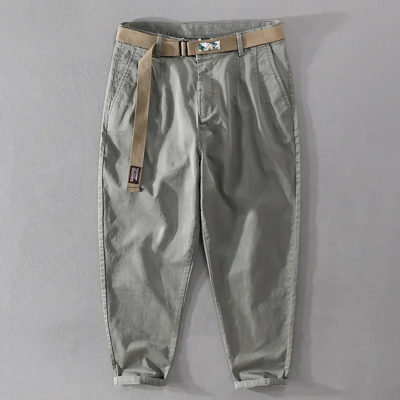 Мужские повседневные брюки цвета хаки, свободный крой, модные комбинезоны с девятью вилками, удобные осенне-зимние весенние брюки
Мужские повседневные брюки цвета хаки, свободный крой, модные комбинезоны с девятью вилками, удобные осенне-зимние весенние брюки