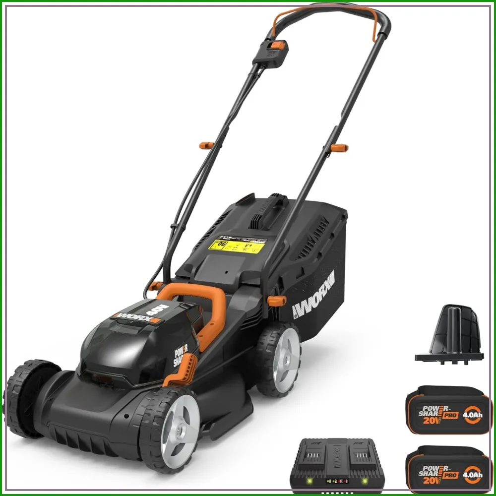 14" Cordless Lawn Mower, 2 in 1 Electric Mower Cuts Quietly, Compact & Lightweight Push Lawn Mower with 6-Position Height Adjustment for Small Yards, 2 Batteries & Charger Included
14" Cordless Lawn Mower, 2 in 1 Electric Mower Cuts Quietly, Compact & Lightweight Push Lawn Mower with 6-Position Height Adjustment for Small Yards, 2 Batteries & Charger Included