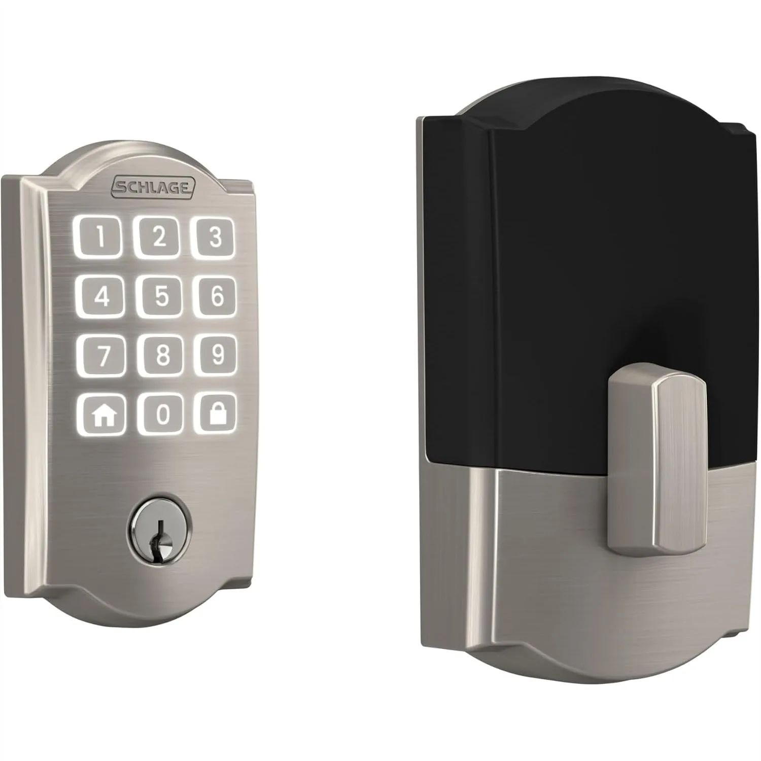 Smart Wi-Fi Deadbolt Lock with Keypad, Keyless Entry, App Control, Works with Alexa and Google Home, Satin Nickel
Smart Wi-Fi Deadbolt Lock with Keypad, Keyless Entry, App Control, Works with Alexa and Google Home, Satin Nickel