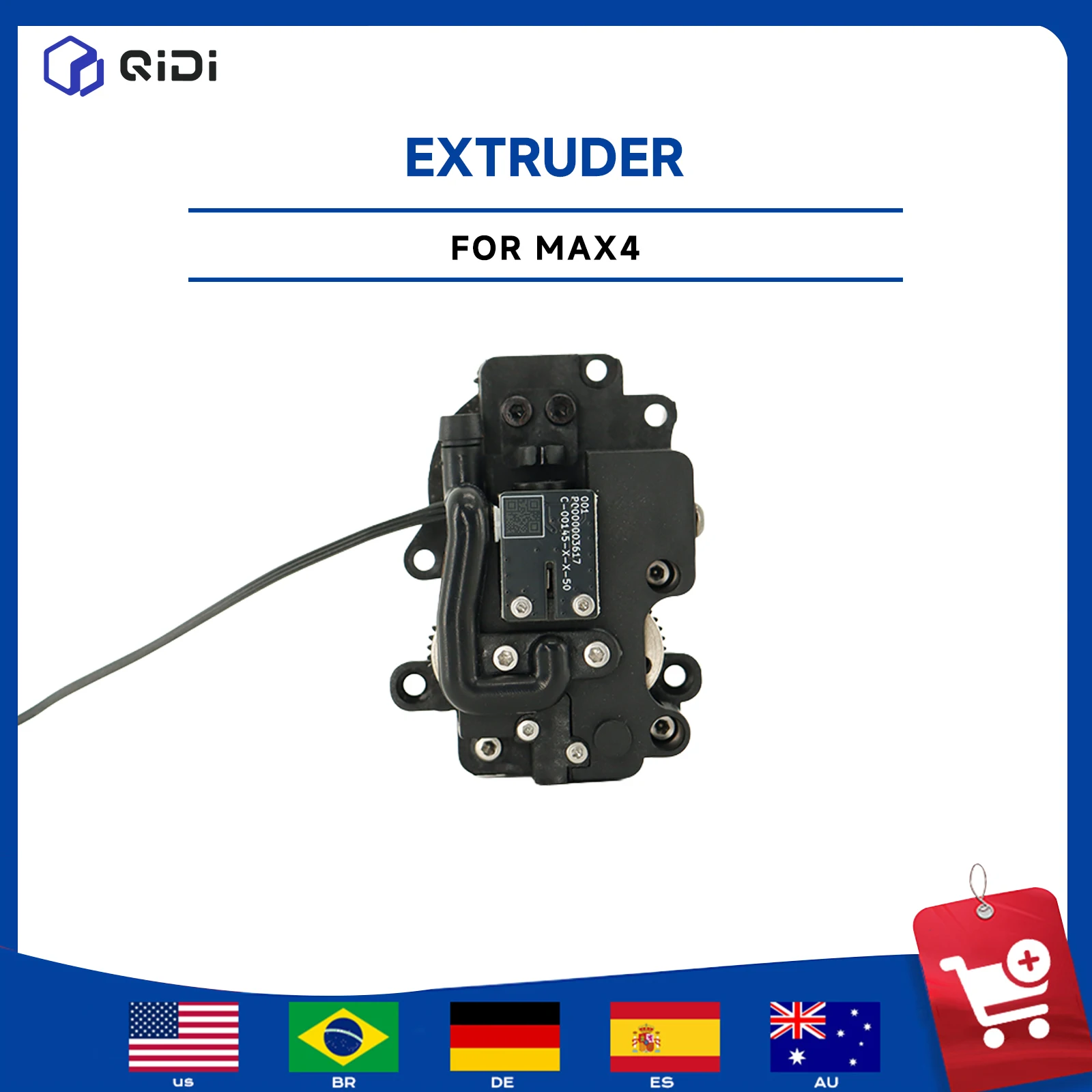 QIDI Original MAX4 Extruder Component Only Replacement Extruder Unit for QIDI MAX4 3D Printer No Hotend Included 3D Printer Acce
QIDI Original MAX4 Extruder Component Only Replacement Extruder Unit for QIDI MAX4 3D Printer No Hotend Included 3D Printer Acce