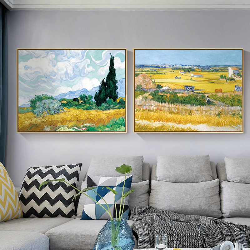 Van Gogh Decorative Painting Harvest Starry Sky Mural Painting Living Room Sofa Background Wall Decorative Art Hanging
Van Gogh Decorative Painting Harvest Starry Sky Mural Painting Living Room Sofa Background Wall Decorative Art Hanging