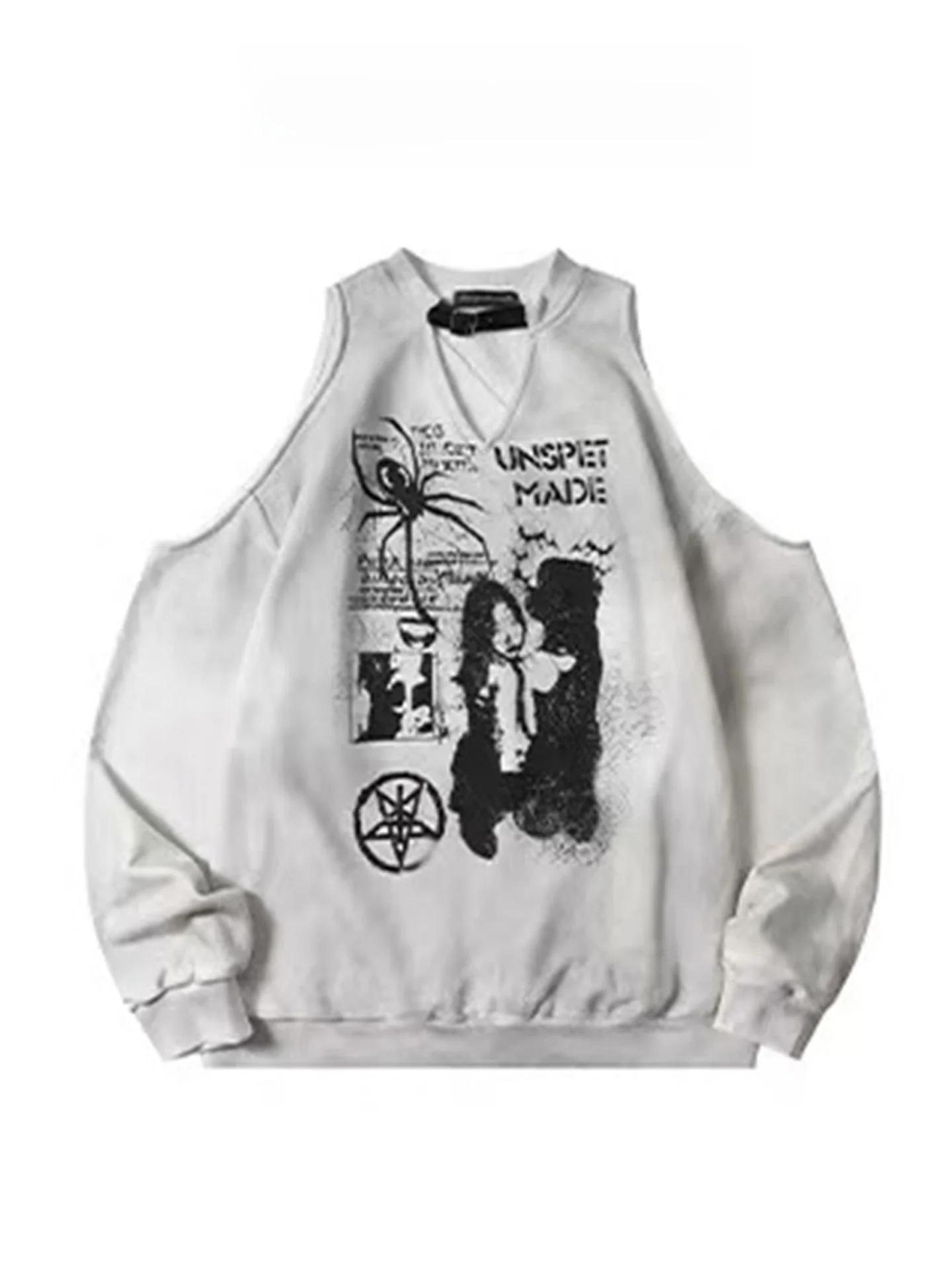 Y2K Spicy Girl Spider Graffiti Off-Shoulder Long Sleeve Hoodie Women Spring Subculture Worn-look Loose Top T-shirt
Y2K Spicy Girl Spider Graffiti Off-Shoulder Long Sleeve Hoodie Women Spring Subculture Worn-look Loose Top T-shirt