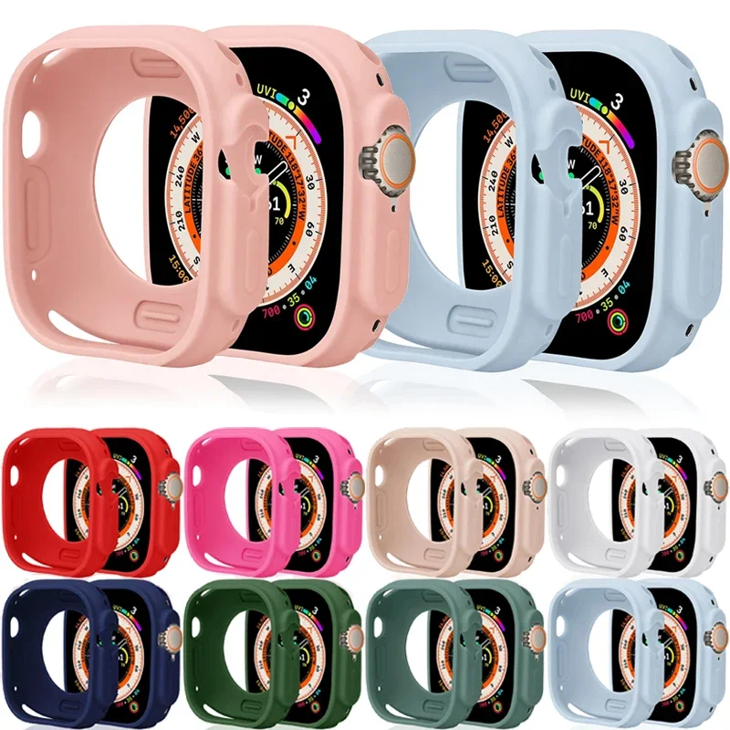Soft Silicone Candy Case For Apple Watch Ultra 49mm Sport Screen Cover Bumper Protector Shell For IWatch Series 49mm Accessories
Soft Silicone Candy Case For Apple Watch Ultra 49mm Sport Screen Cover Bumper Protector Shell For IWatch Series 49mm Accessories