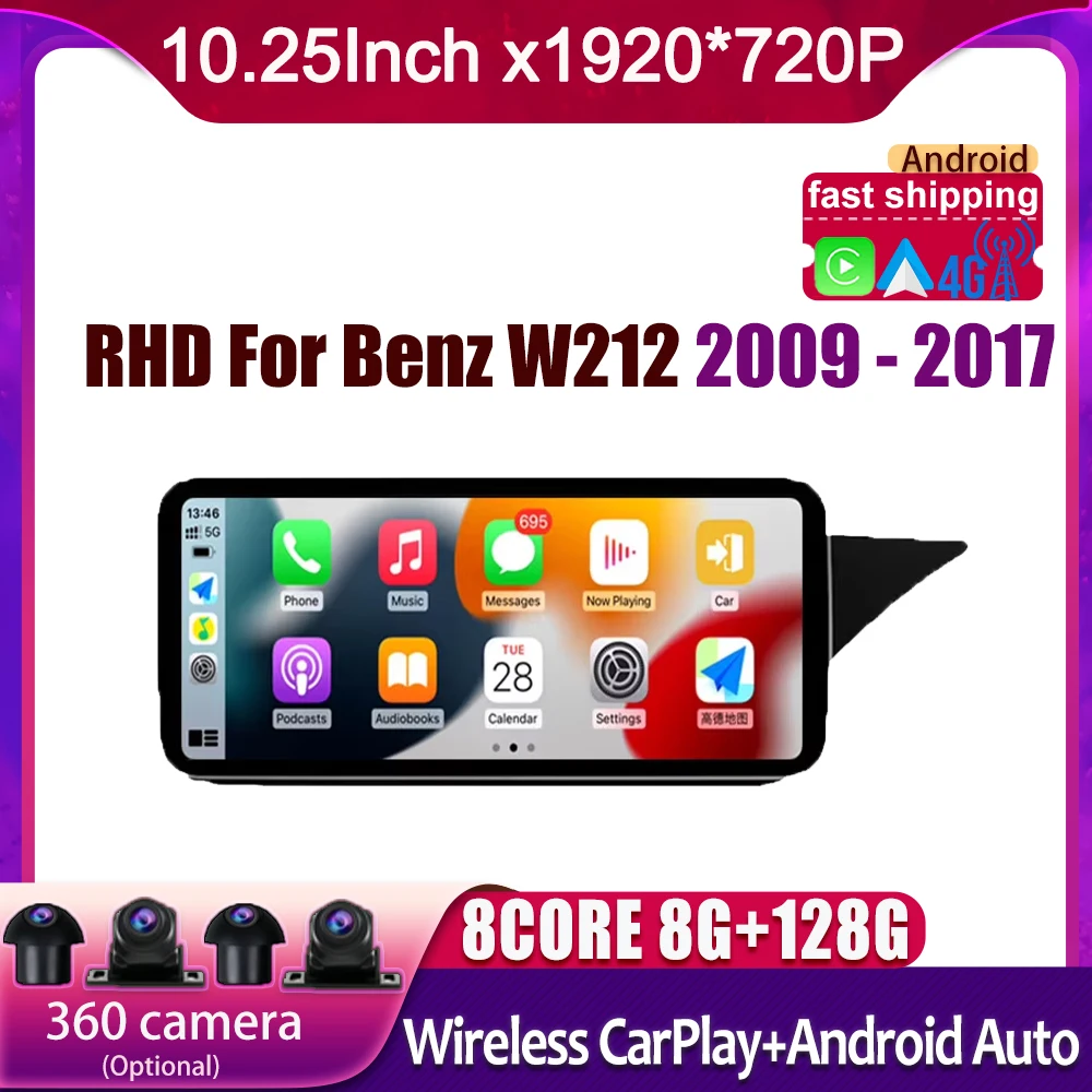 RHD Android 14 Touch Sceen For Benz W212 2009 - 2017 Car Accessories Multimedia Auto Carplay Monitors Radio Player
RHD Android 14 Touch Sceen For Benz W212 2009 - 2017 Car Accessories Multimedia Auto Carplay Monitors Radio Player