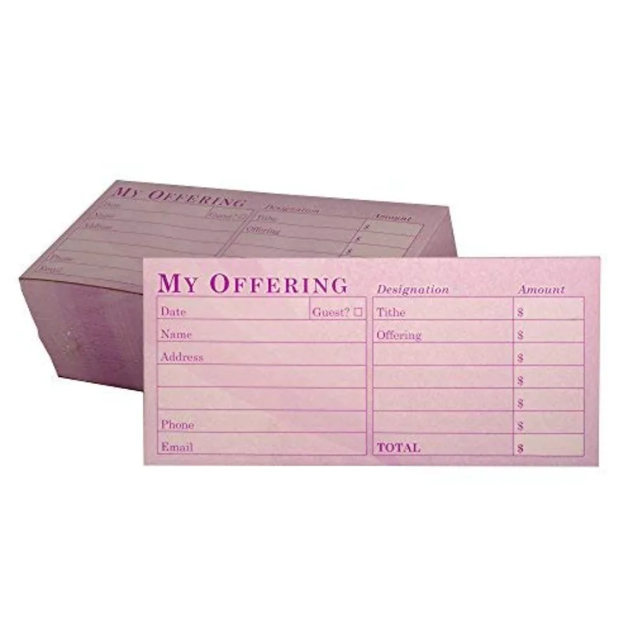Church Offering/Tithe Donation Envelopes, Simple Design, Easy-Open Tab, Blank Designation Lines, Fits Bills and Checks, Visitor
Church Offering/Tithe Donation Envelopes, Simple Design, Easy-Open Tab, Blank Designation Lines, Fits Bills and Checks, Visitor