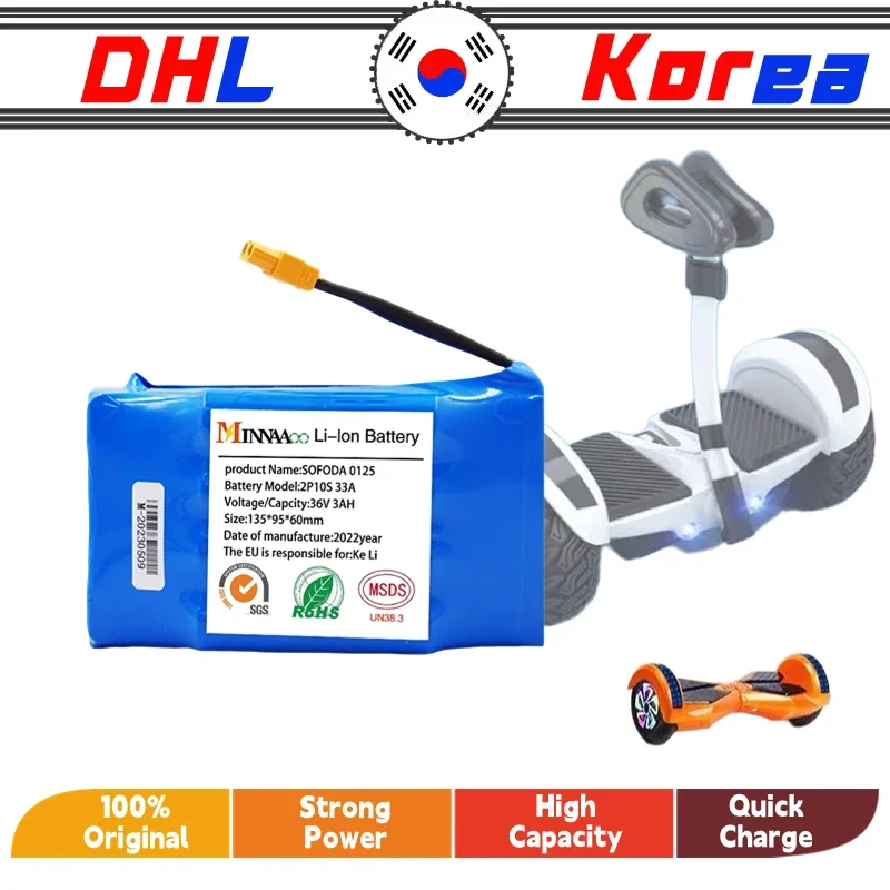 36V Battery Pack 12Ah 7Ah 4.4A Rechargeable Lithium Ion Battery for Electric Self Balancing Scooter HoverBoard Unicycle
36V Battery Pack 12Ah 7Ah 4.4A Rechargeable Lithium Ion Battery for Electric Self Balancing Scooter HoverBoard Unicycle