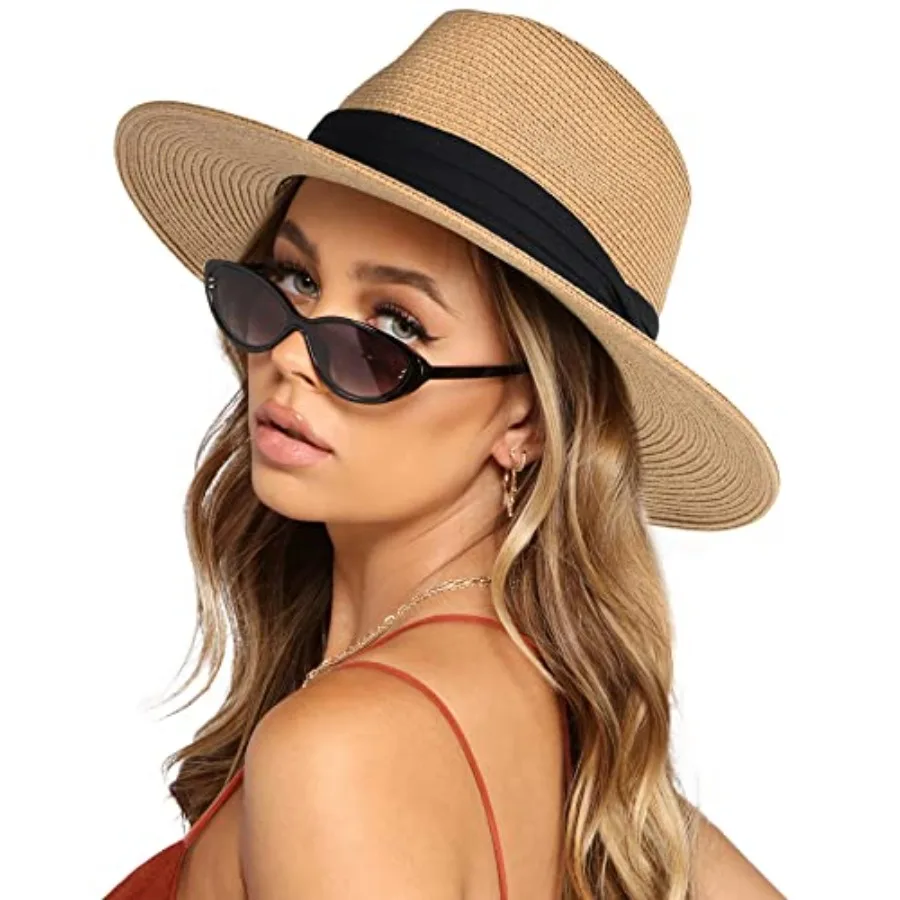 FURTALK Womens Mens Wide Brim Straw Panama Hat Fedora Summer Beach Sun Hats UPF Straw Hat for Women
FURTALK Womens Mens Wide Brim Straw Panama Hat Fedora Summer Beach Sun Hats UPF Straw Hat for Women