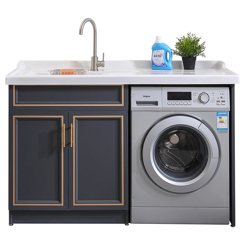 Space aluminum balcony washing machine cabinet combination integrated washboard drum laundry table pool significant other hand
Space aluminum balcony washing machine cabinet combination integrated washboard drum laundry table pool significant other hand
