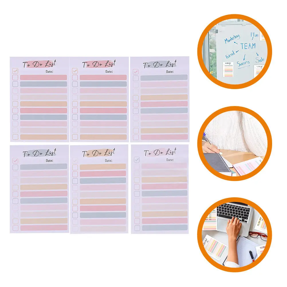 6 Books Colorful Self-Adhesive Memo Pads Tearable Portable to Do List Note Stickers for Students Office School Daily Use
6 Books Colorful Self-Adhesive Memo Pads Tearable Portable to Do List Note Stickers for Students Office School Daily Use
