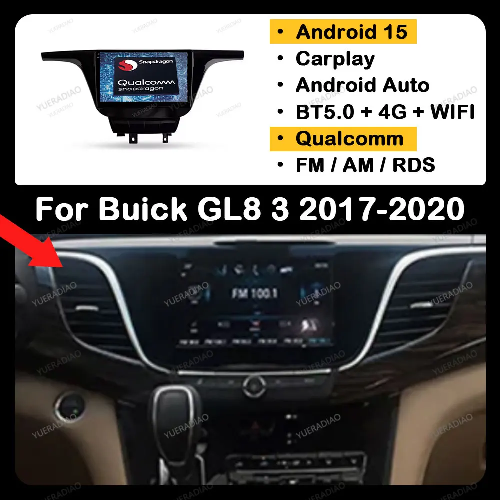 Android 15 Car Radio For Buick GL8 3 2017 2018 2019 2020 Multimedia Video Player QLED 4G WIFI Head Unit Qualcomm GPS NAVI 2DIN
Android 15 Car Radio For Buick GL8 3 2017 2018 2019 2020 Multimedia Video Player QLED 4G WIFI Head Unit Qualcomm GPS NAVI 2DIN