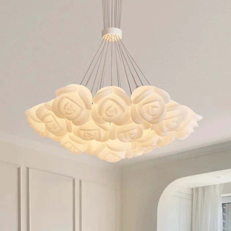 Living room pendant light, cream style rose, bedroom light, romantic and warm children's room lighting decoration
Living room pendant light, cream style rose, bedroom light, romantic and warm children's room lighting decoration