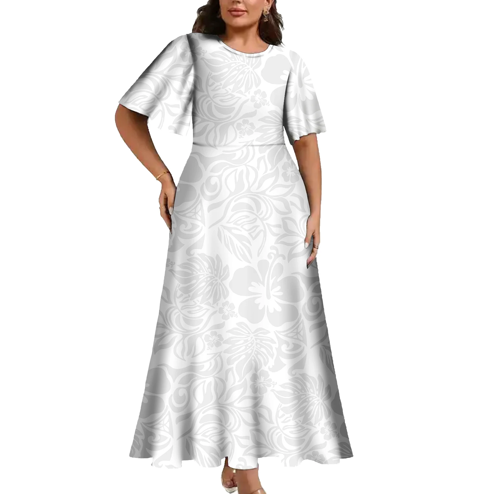 Polynesian Casual Tropical Pattern Ladies Clothes Hawaiian Beach Custom White Dress Samoan Luxury Design Boutique Women Dress
Polynesian Casual Tropical Pattern Ladies Clothes Hawaiian Beach Custom White Dress Samoan Luxury Design Boutique Women Dress
